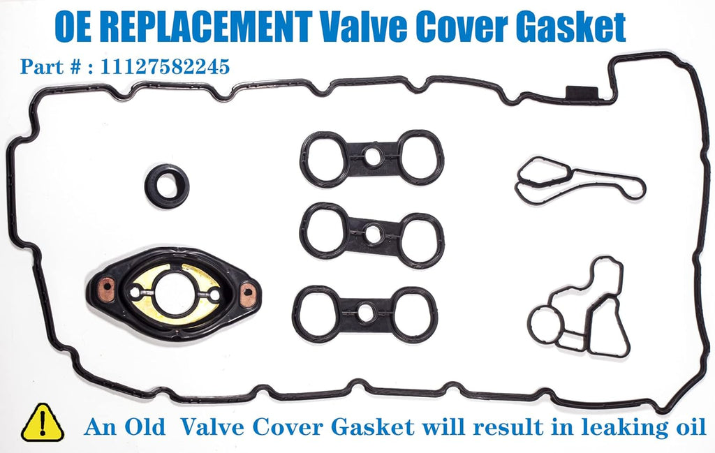 Valve Cover Gasket Camshaft Adjuster Eccentric Shaft Actuator Seal Oil Filter Housing Gasket 3.0L and Gasket Maker 3oz X3562