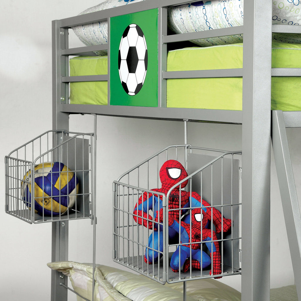 Green Metal 5-Piece Bunk Bed Set N451413