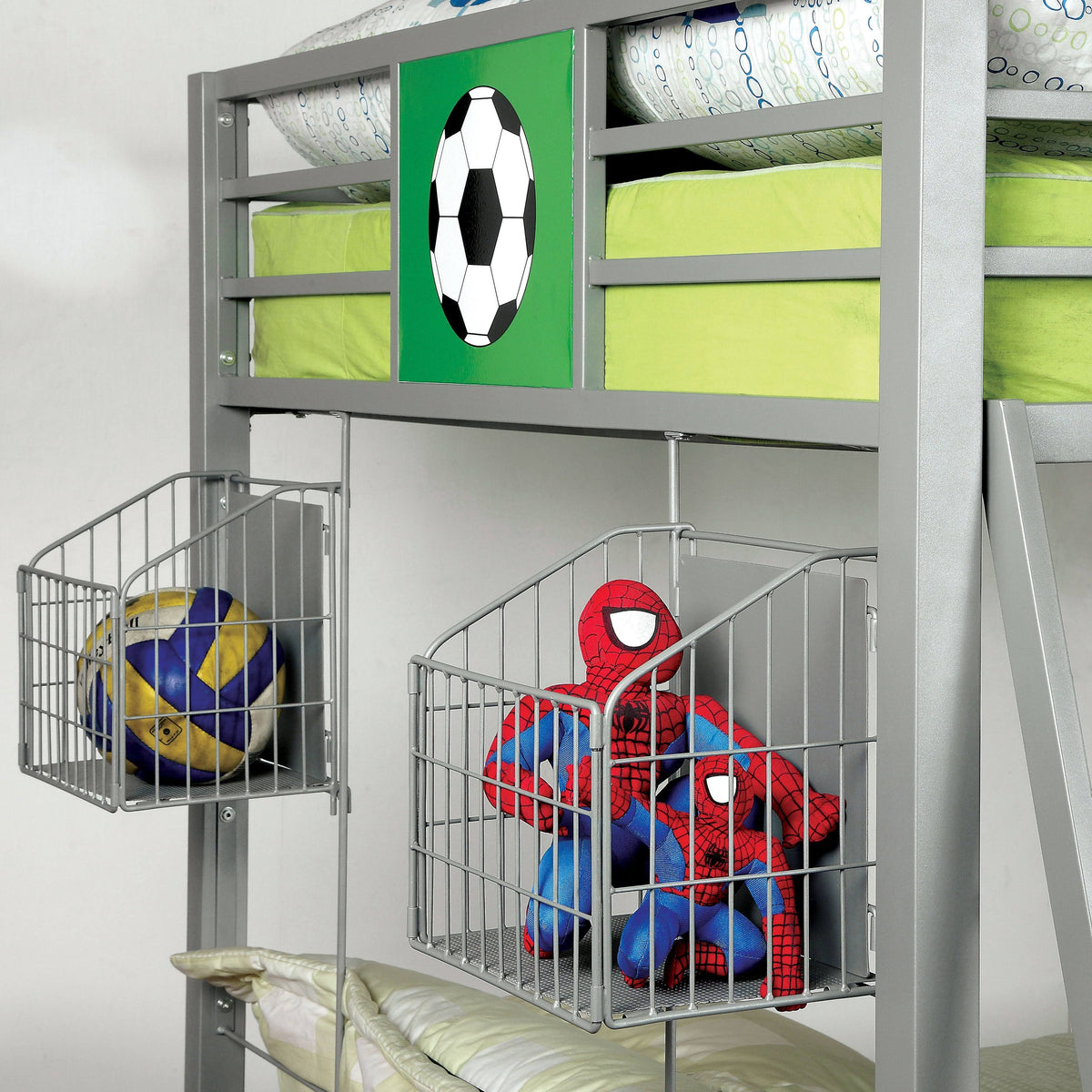 Green Metal 5-Piece Bunk Bed Set N451413