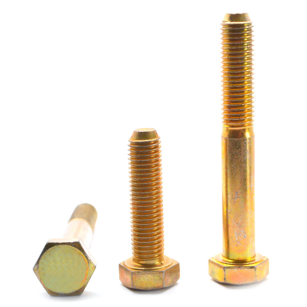 3/4x22-10 x 8x22 Coarse Thread Grade 8 Hex Cap Screw Alloy Steel Yellow Zinc Plated S3534