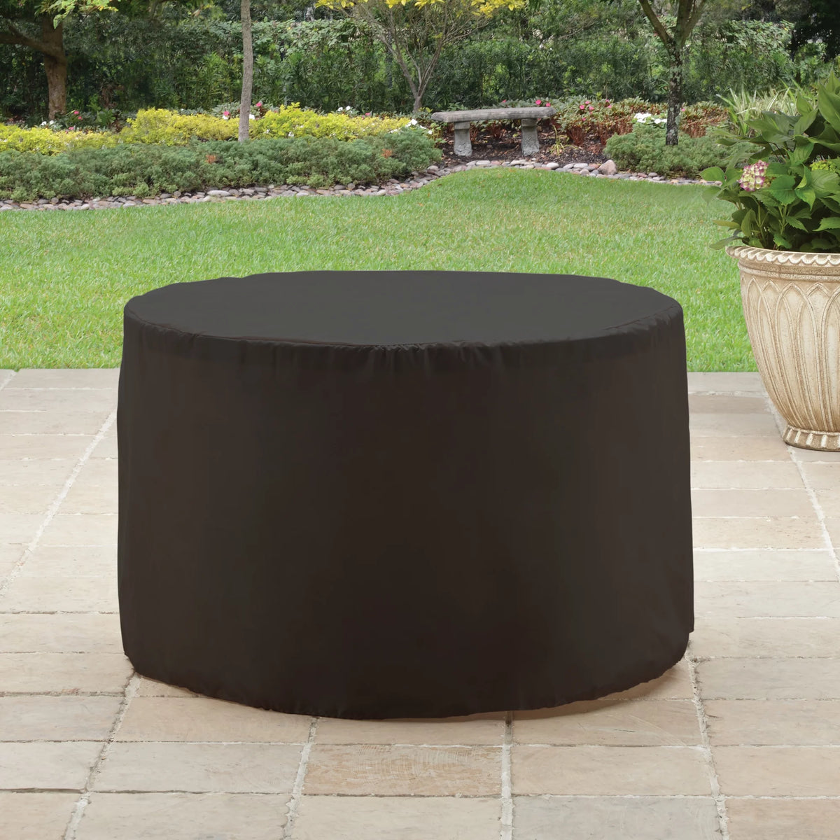 Round 50,000 BTU Propane Gas Fire Pit Table with Glass Beads R122