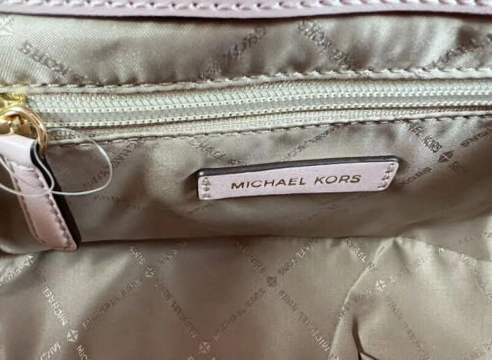 Powder Blush Leather Satchel Handbag J553