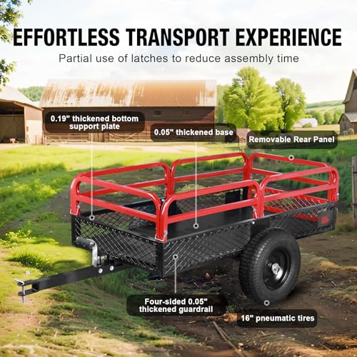 Heavy Duty Steel Dump Cart 1,500lbs 15 cu.ft M655