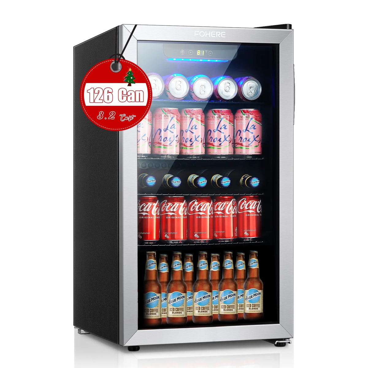 126 Can 3.2 Cu.ft Beverage Refrigerator Cooler Q5525