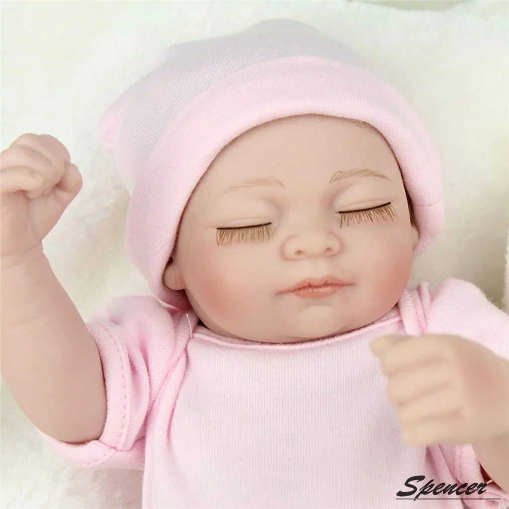 11" Lifelike Silicone Vinyl Newborn Baby Doll Q772210