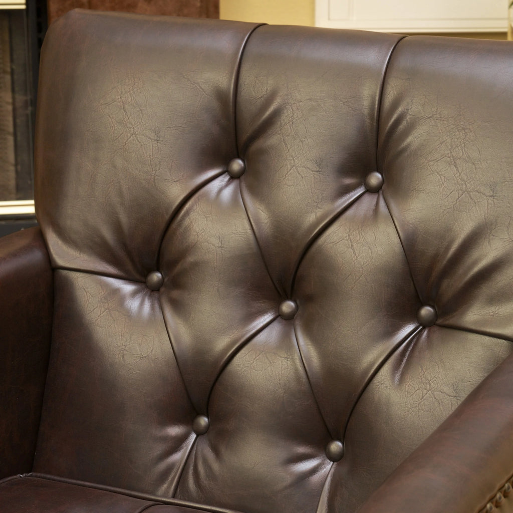 Brown Bonded Leather Club Chair M397536