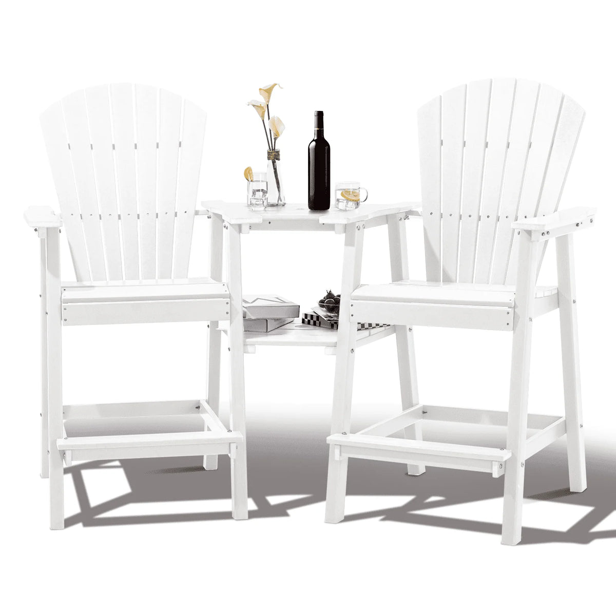 Tall Grey Adirondack Chairs Set of 2 Q4935
