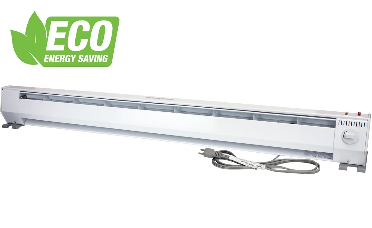 5' Portable 2-Stage Baseboard Heater, 1500W / 120V, White F36988