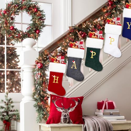 20 Inches Red Velvet Christmas Stockings A941388