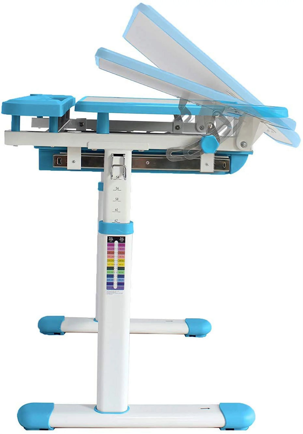 Height Adjustable Blue Kids Desk and Chair Set O55922