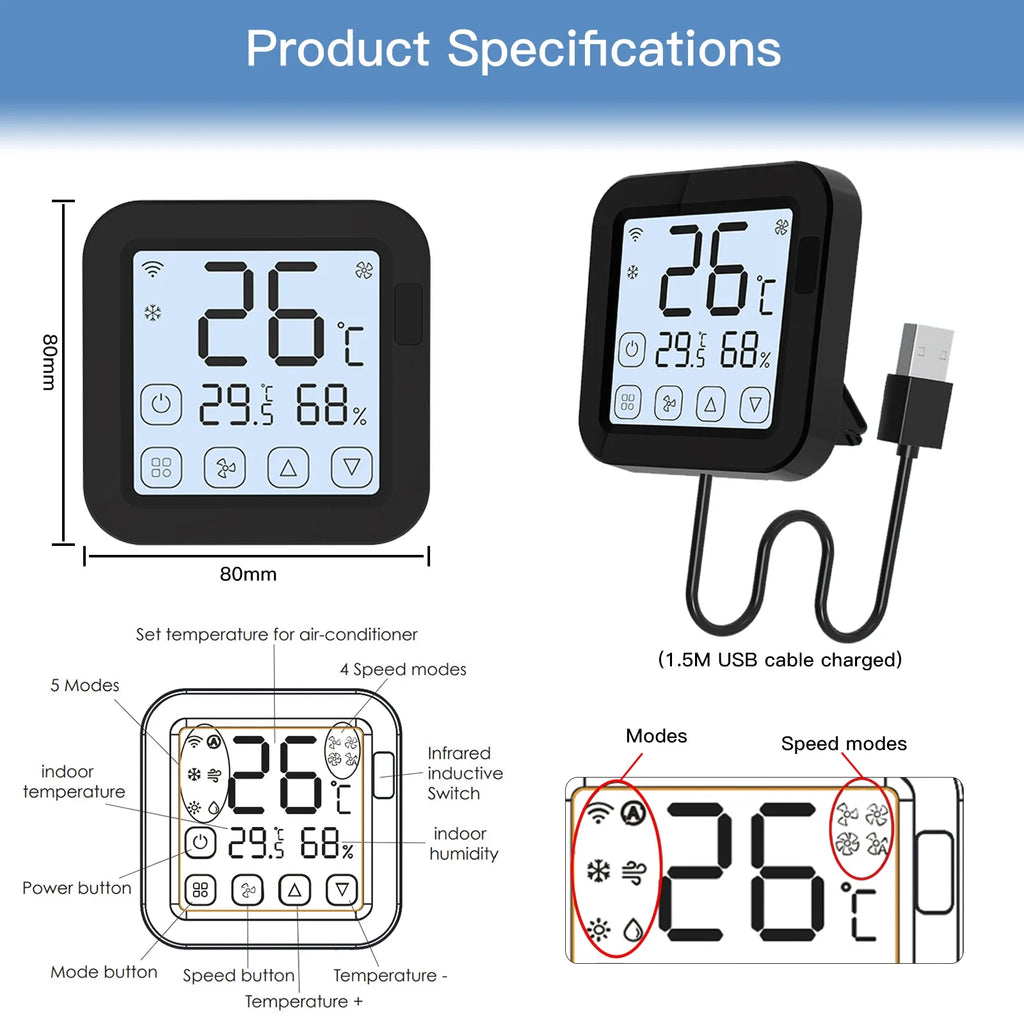 Wifi IR Air Conditioner Controller with LCD Display F1787