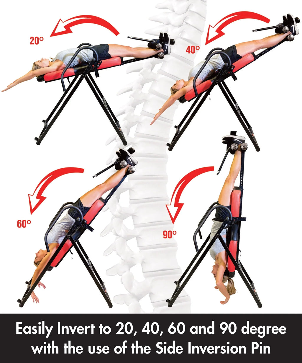 Blue Heat and Vibration Massage Inversion Table J24826