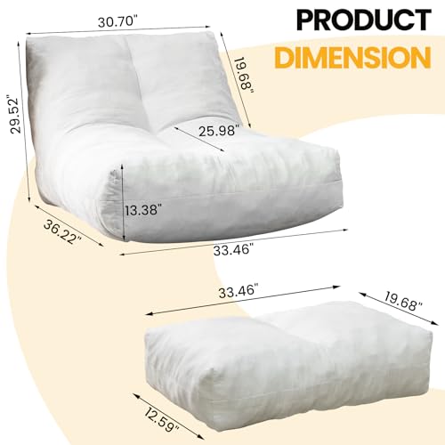 Bean Bag Chair with Ottoman I2989