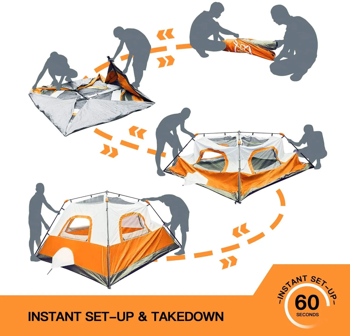 6 Person Waterproof Camping Tent A945