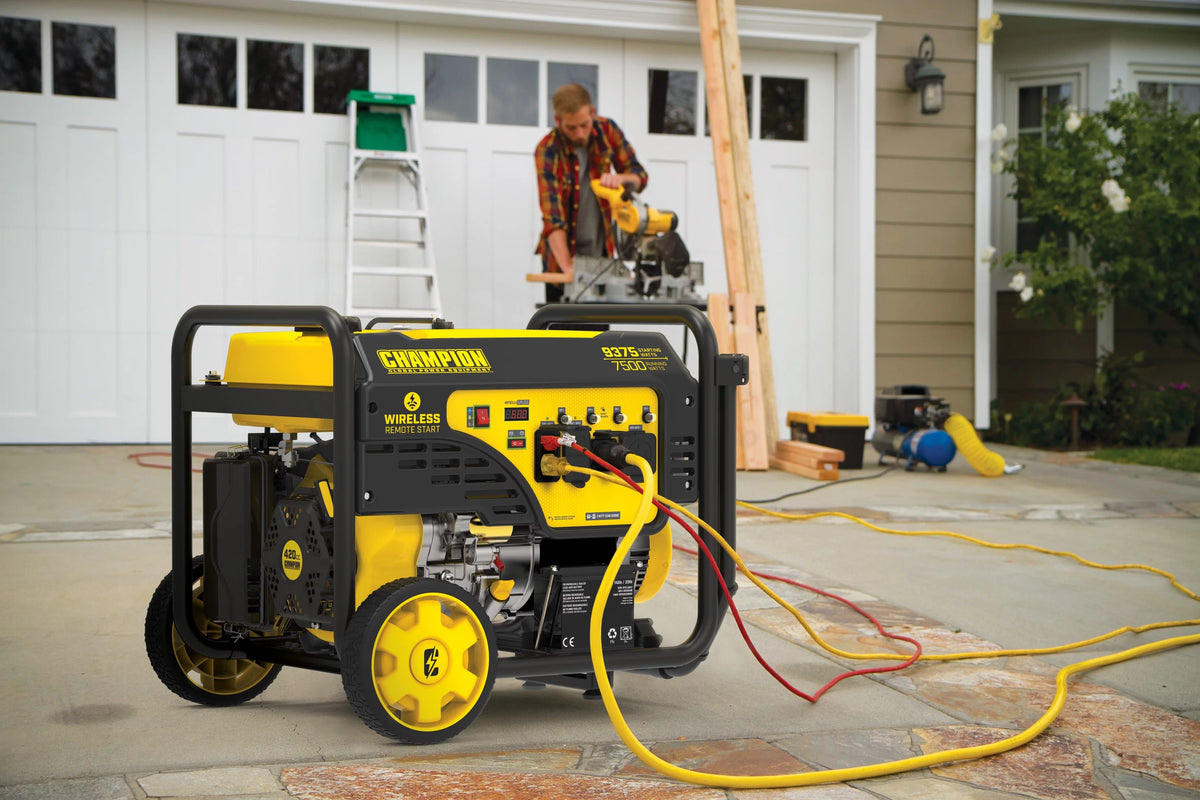 9375/7500 Watts Portable Generator with Wireless Remote Start W3928