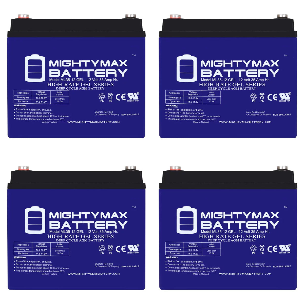12V 35AH GEL Replacement Battery I826766