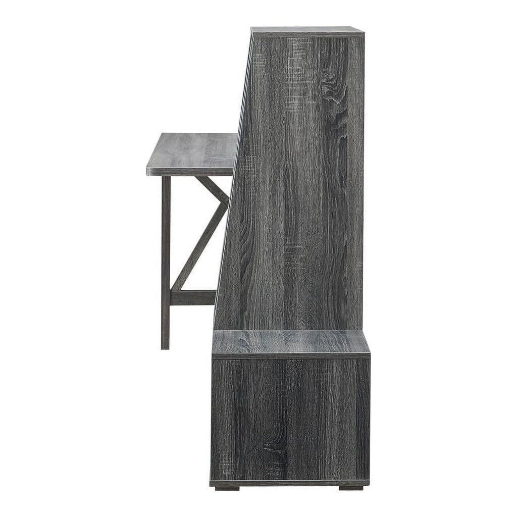 Contemporary Distressed Gray Wood Desk M890