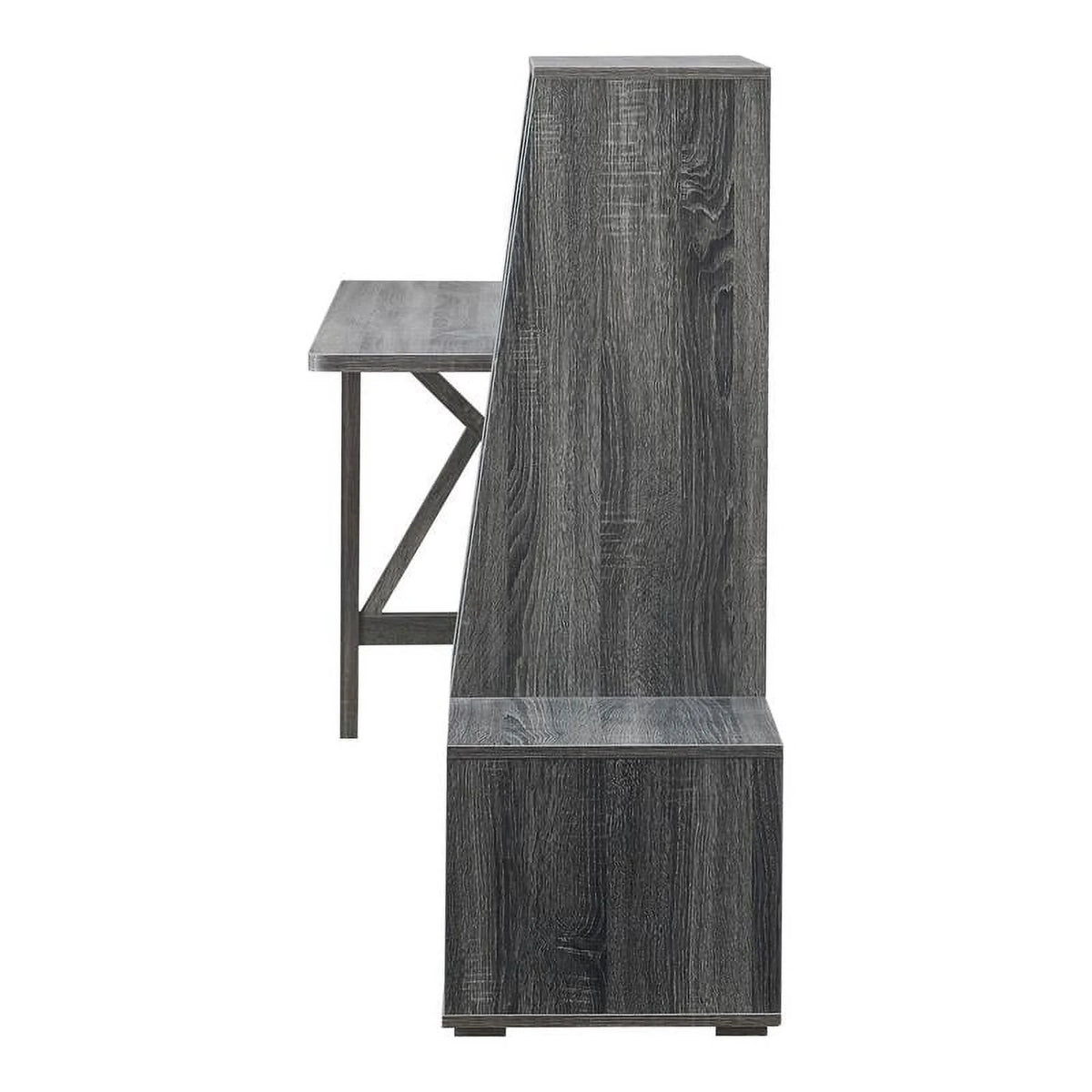 Contemporary Distressed Gray Wood Desk M890