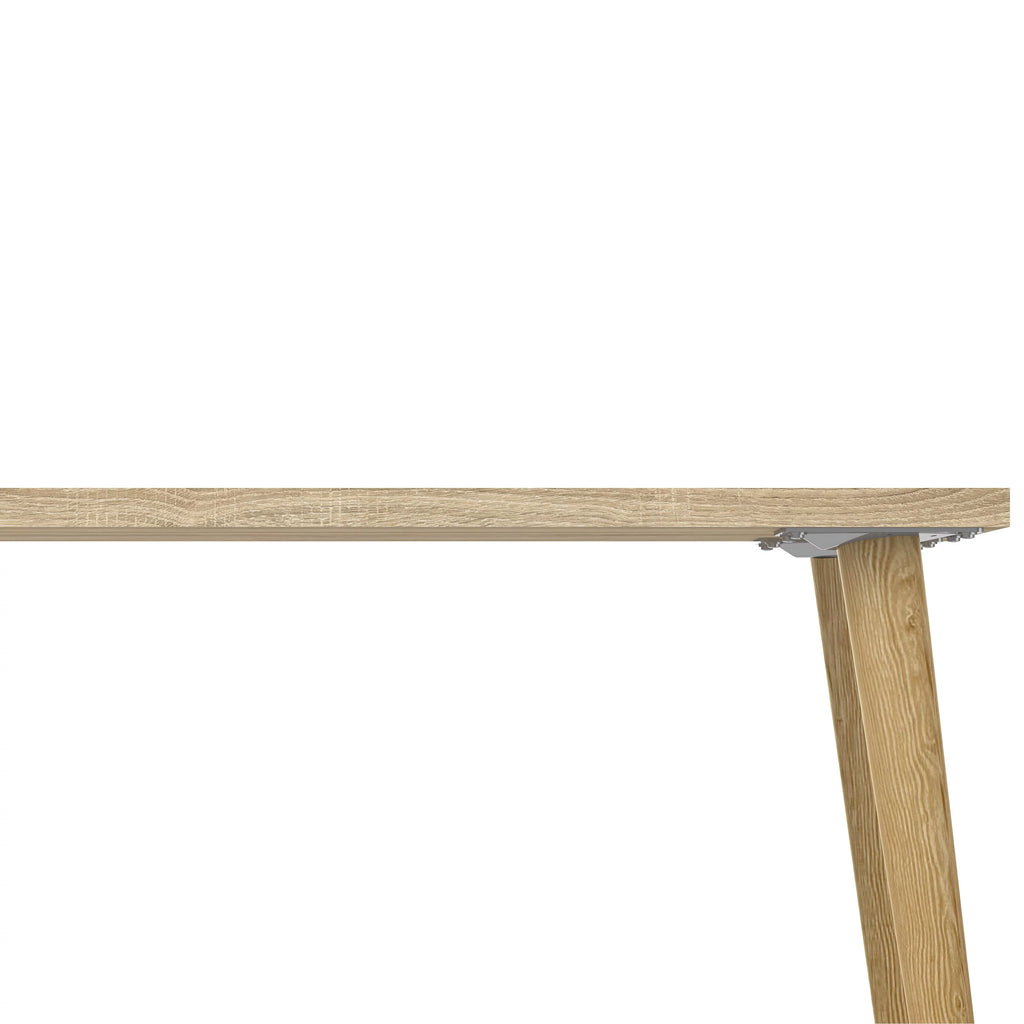 White and Oak 2 Drawer 3 Shelf Desk T42199
