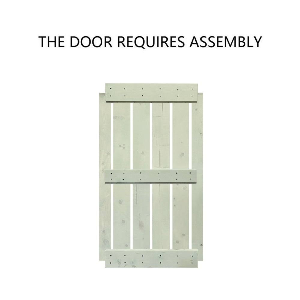 Stained Double Barn Door with Hardware Kit P802043