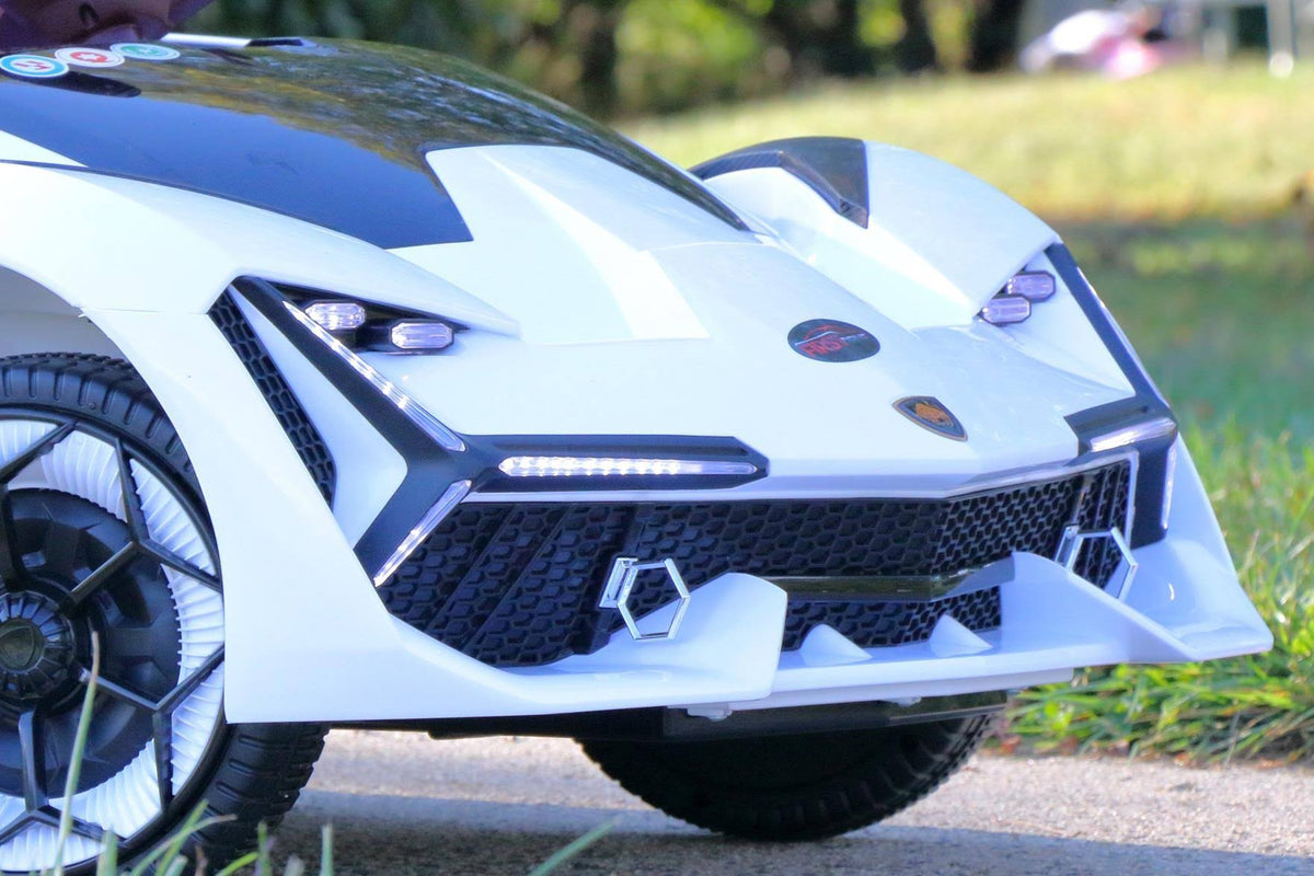 White 12V Kids Ride on Car with Remote H49406