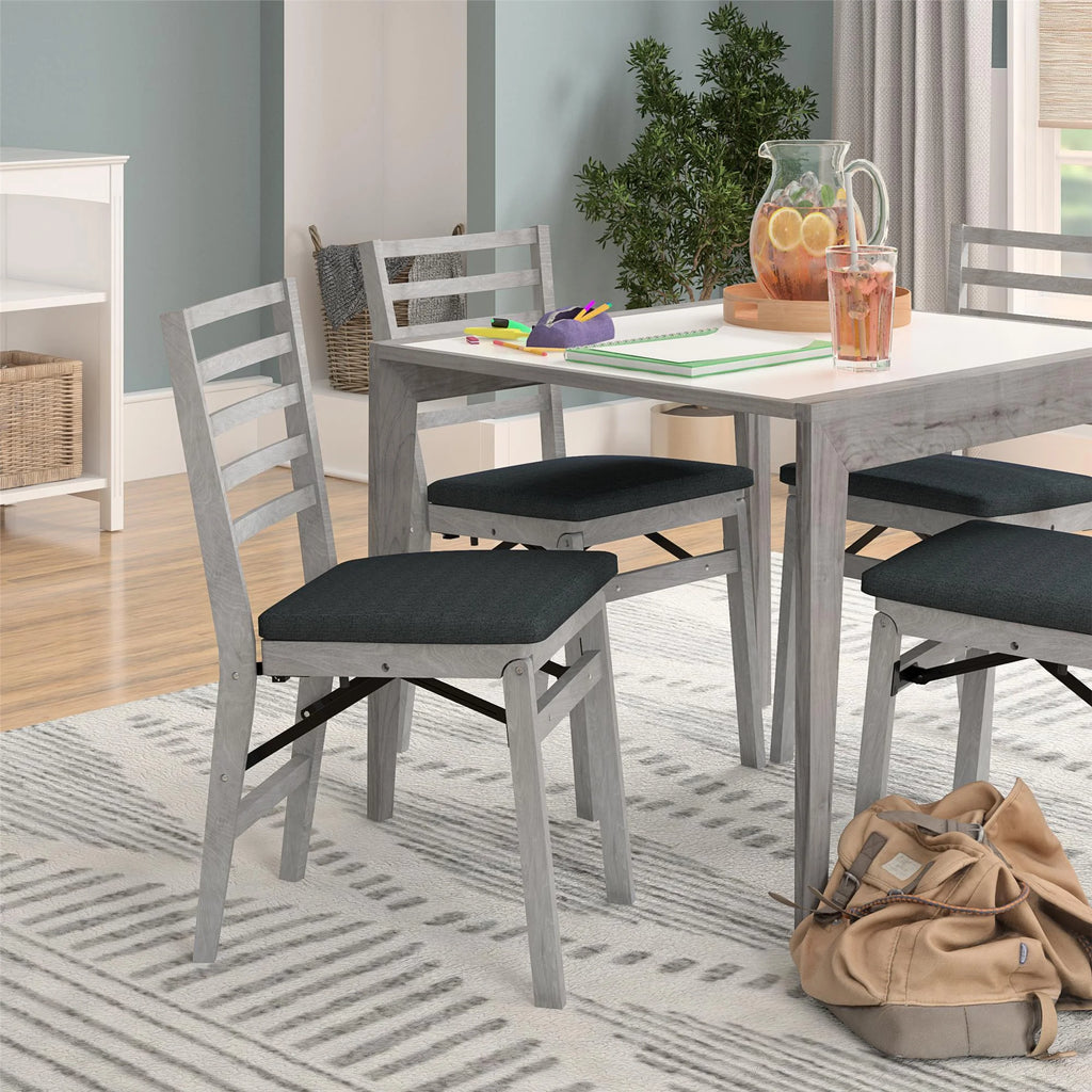 Gray Wash 2-Pack Wood Folding Chair N856915