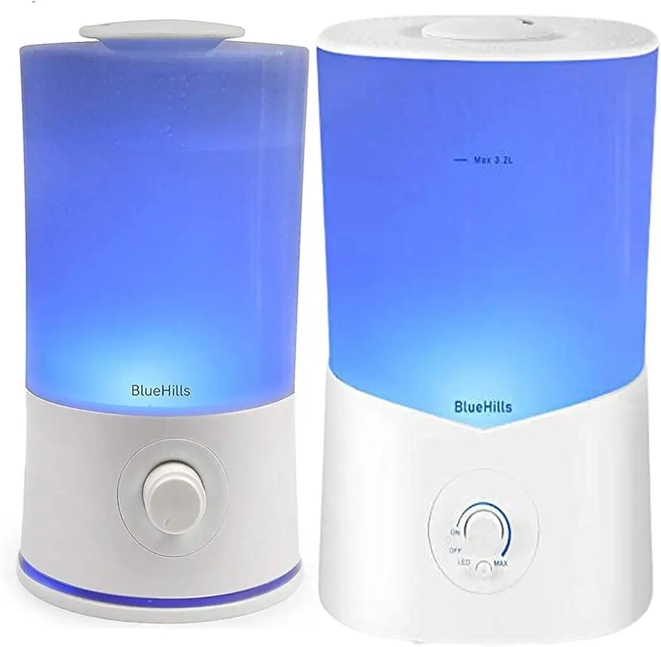 2000 Ml and 3000 Ml Set of 2 White Essential Oils Diffusers B4851