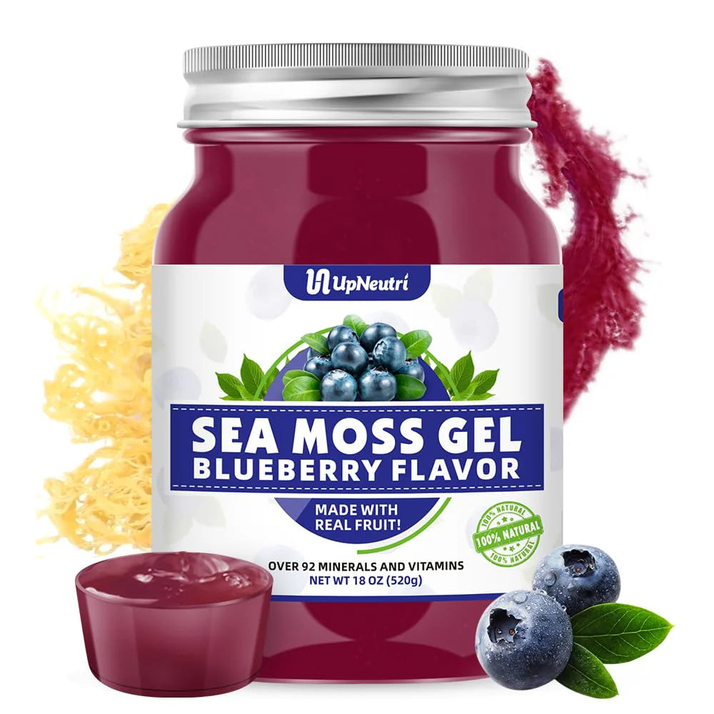 Wildcrafted Irish Sea Moss Gel 18 OZ Blueberry Flavor P420