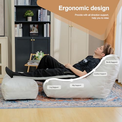 Bean Bag Chair with Ottoman I2989