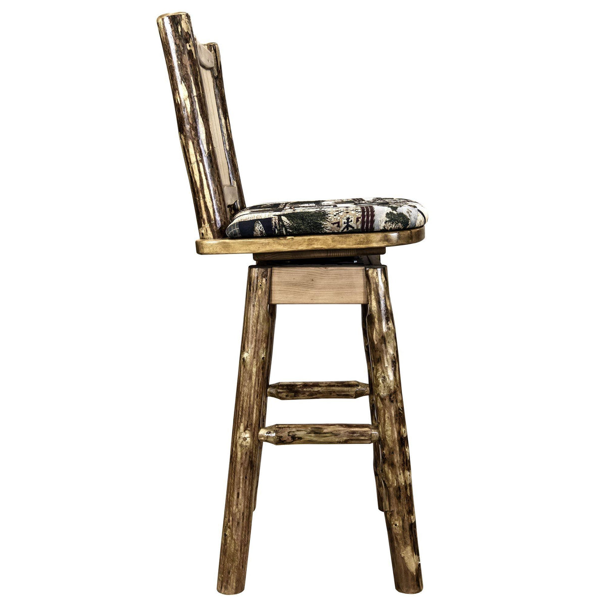 Counter Height Swivel Barstool with Back D115