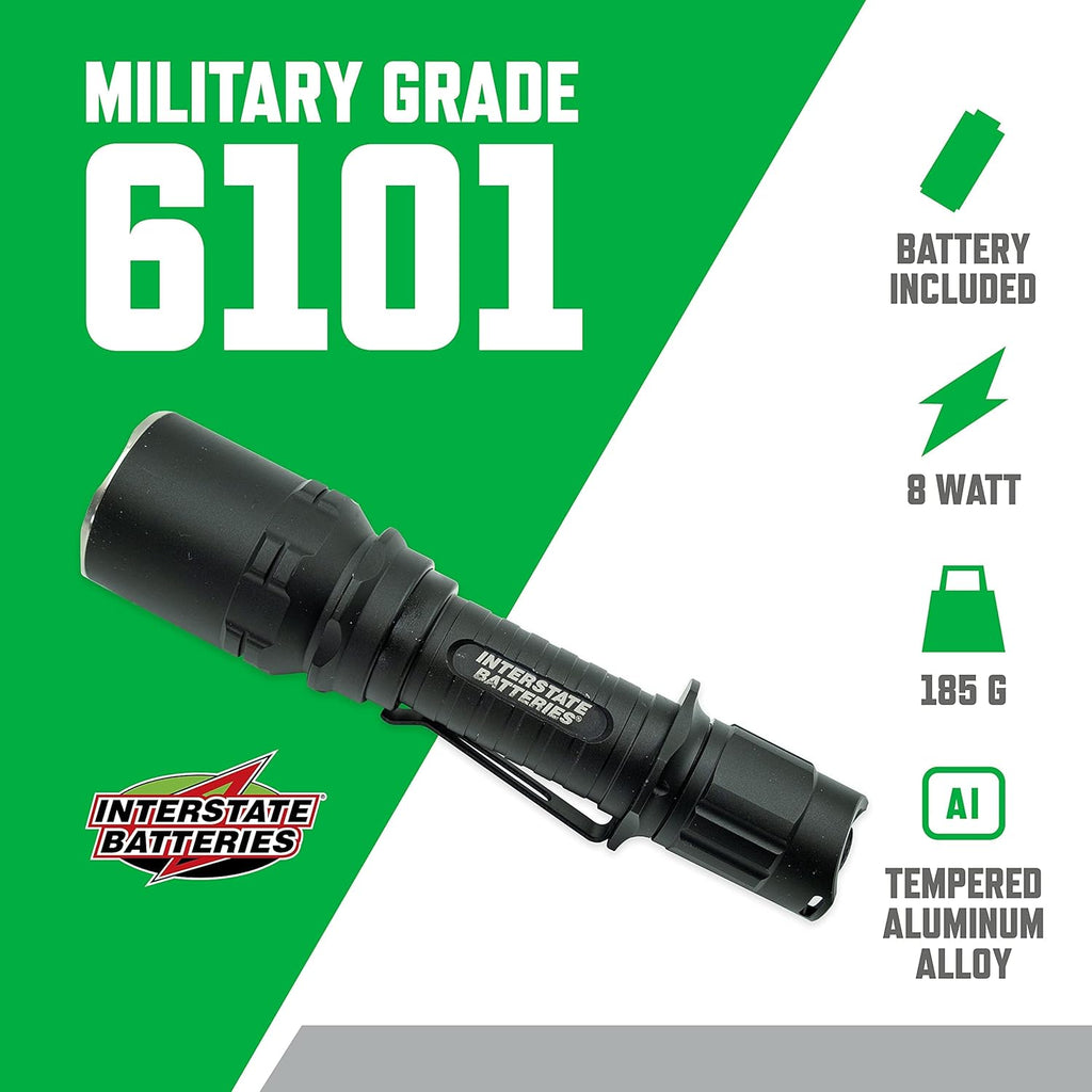 Rechargeable 1000 Lumen Tactical Clip-On Flashlight Pack of 2 T301025