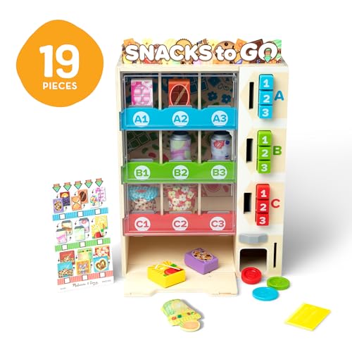 Wooden Vending Machine Toy with Play Food and Play Money U258640