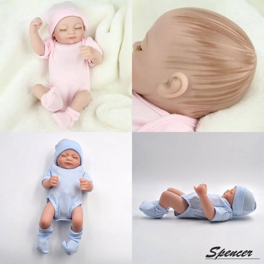 11" Lifelike Silicone Vinyl Newborn Baby Doll Q772210