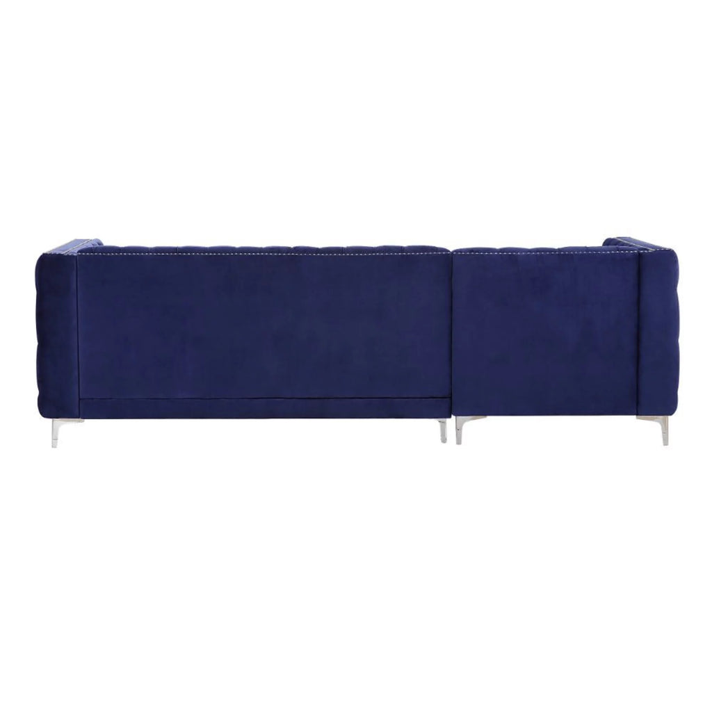Navy Blue Velvet Sectional Sofa M286304