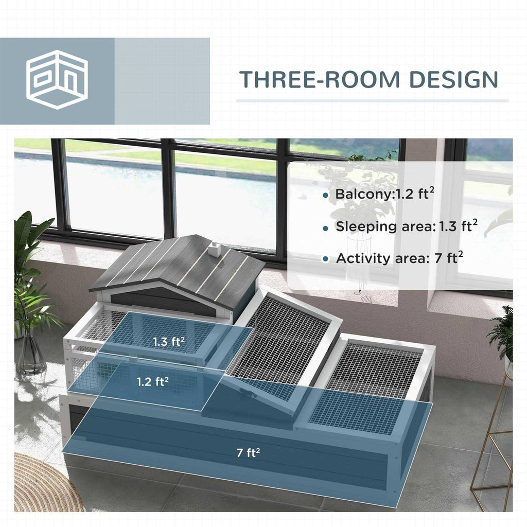 3-Room 2 Stories Wooden Tortoise Enclosure B746334