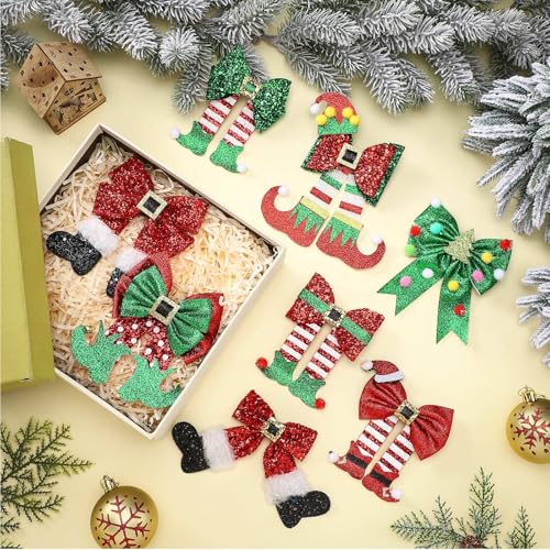 4 Pack Christmas Hair Clips G2025