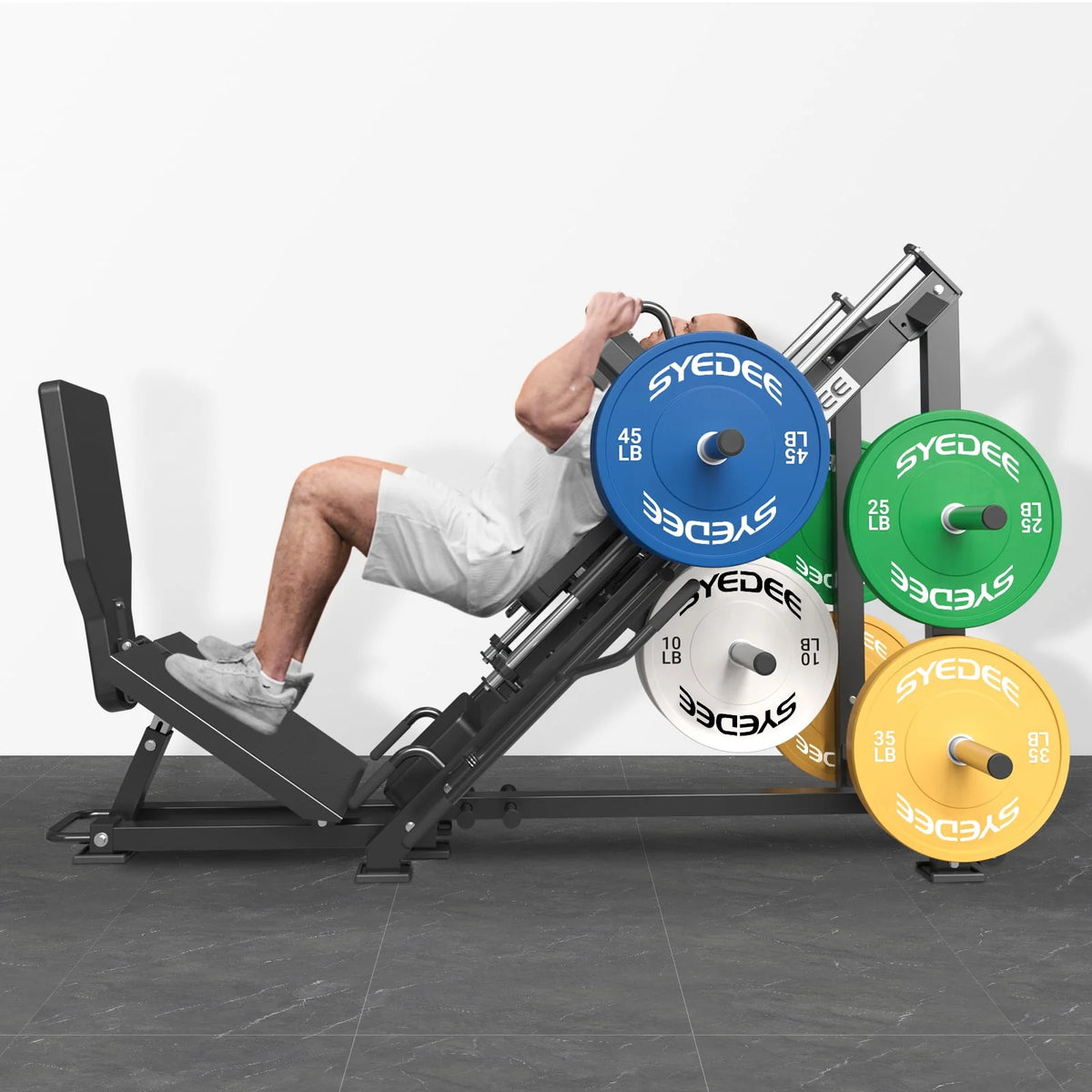 Leg Press Hack Squat Machine with Weight Storage U191325