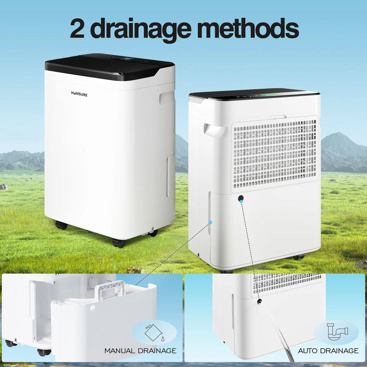 Wifi Dehumidifier 70 Pint 4500 Sq. Ft. White S99717