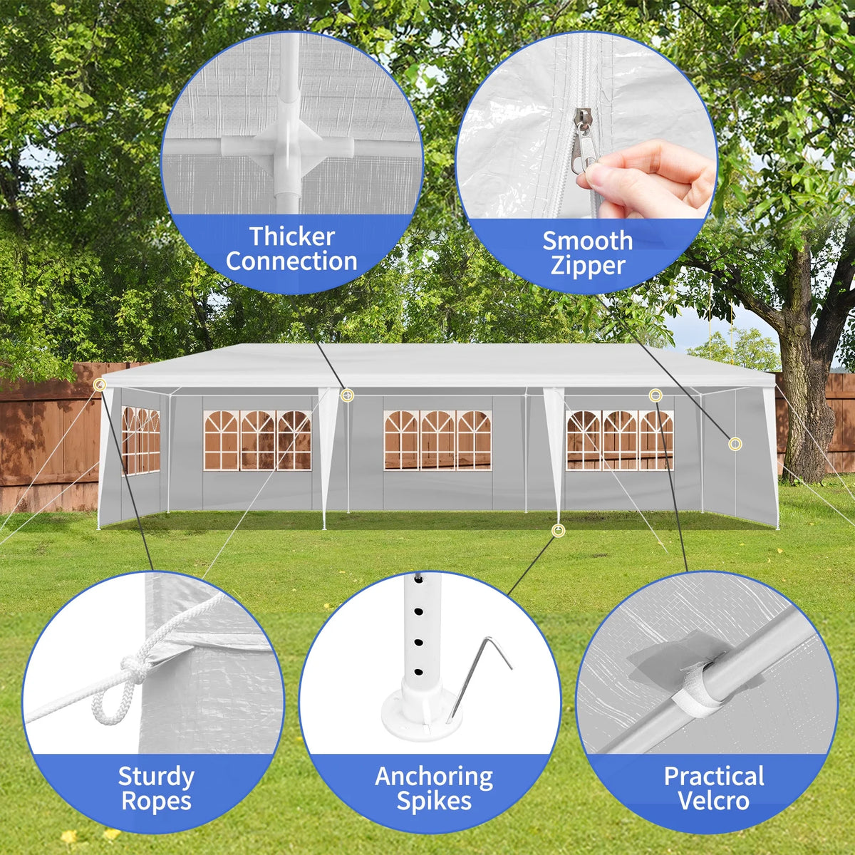 10' X 30' Canopy Tent with 8 Side Walls N323075