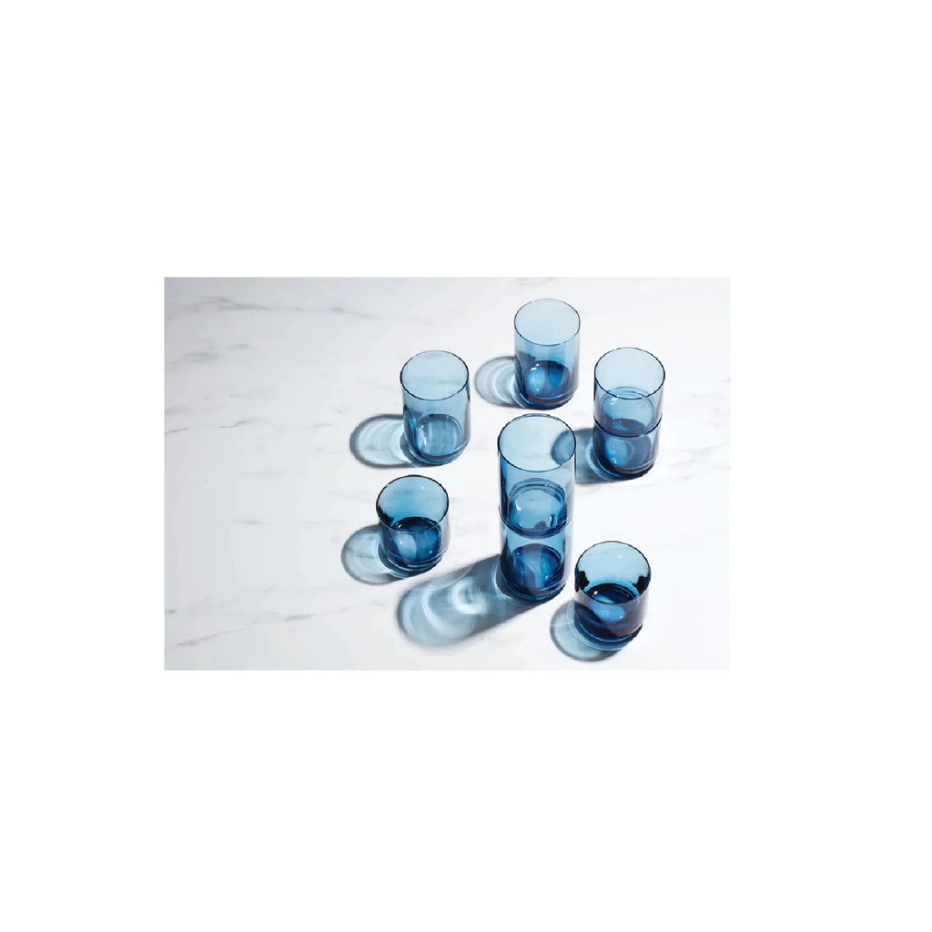 Blue 9 oz Short Glasses, 4 Count N5812