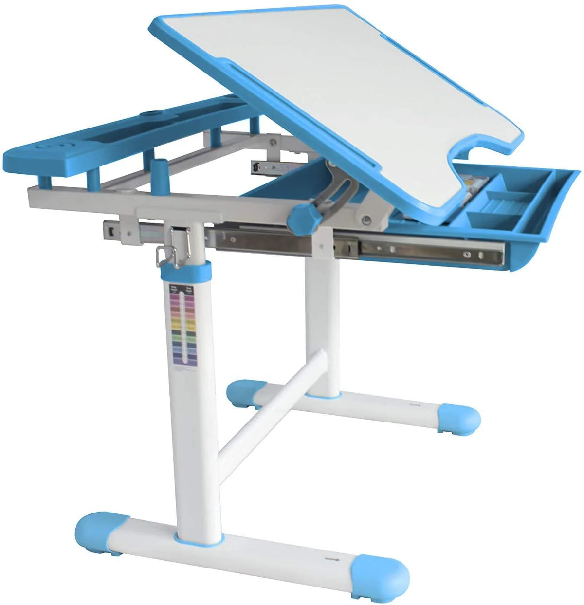 Height Adjustable Blue Kids Desk and Chair Set O55922