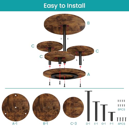 4 Tier Round Cupcake Tower Stand for 50 Cupcakes L906