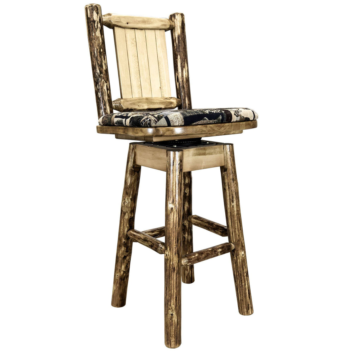 Counter Height Swivel Barstool with Back D115