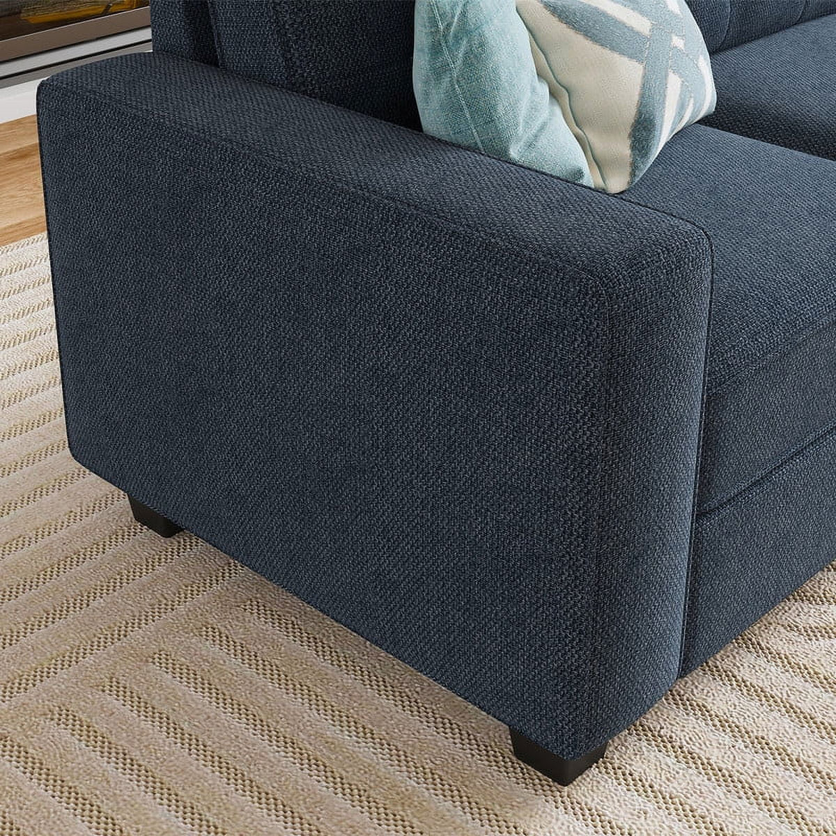 Light Grey U-Shaped Sofa with Storage Y5078