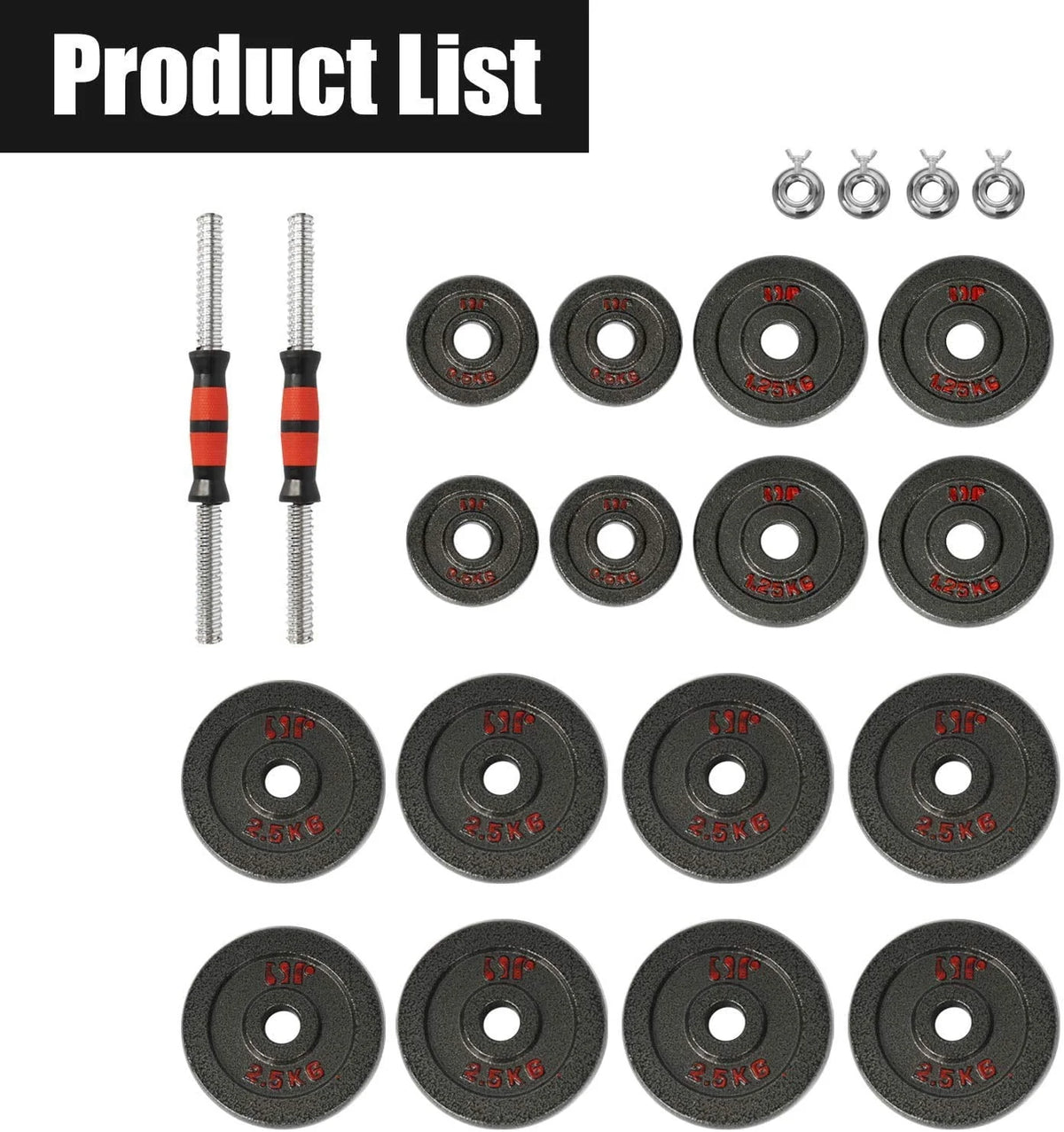 Adjustable Dumbbell Set 10-66 lbs J368
