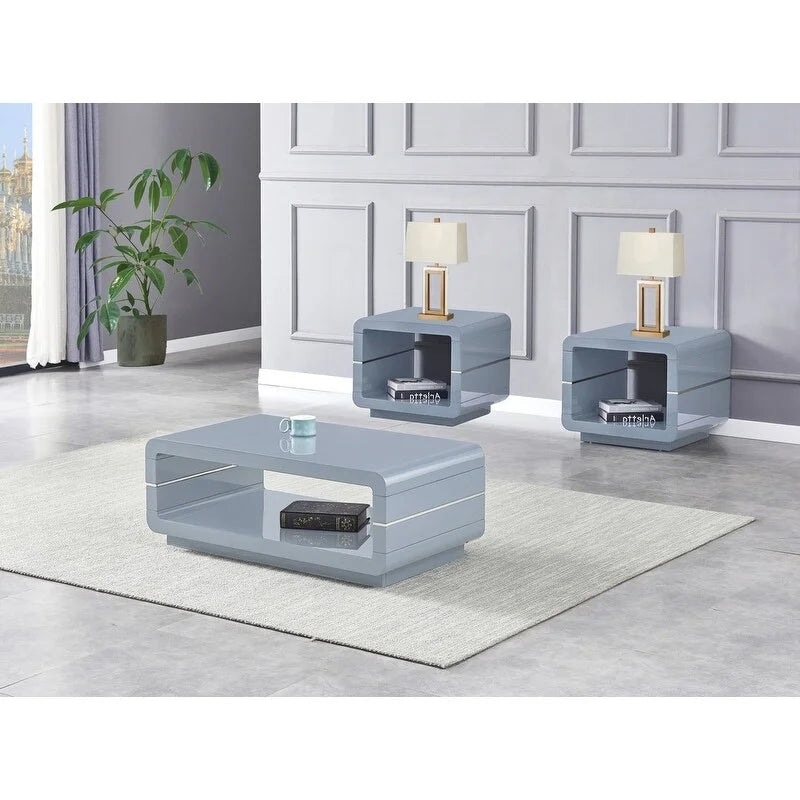 3pc Wood Coffee Table Set W3846