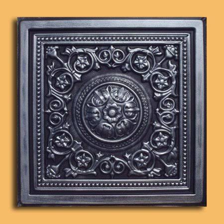 Antique Silver Black PVC Ceiling Tiles 10 Pack E14478