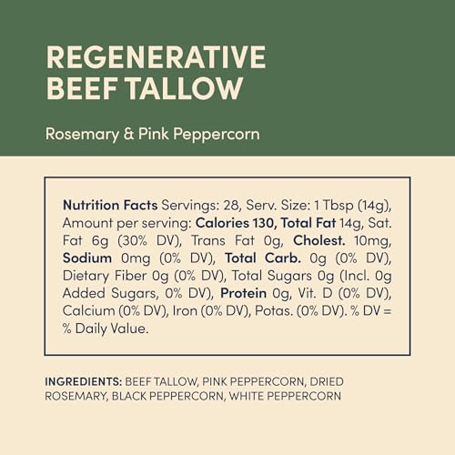 Grass-fed Beef Tallow 14 Ounce Pack of 4 O4523