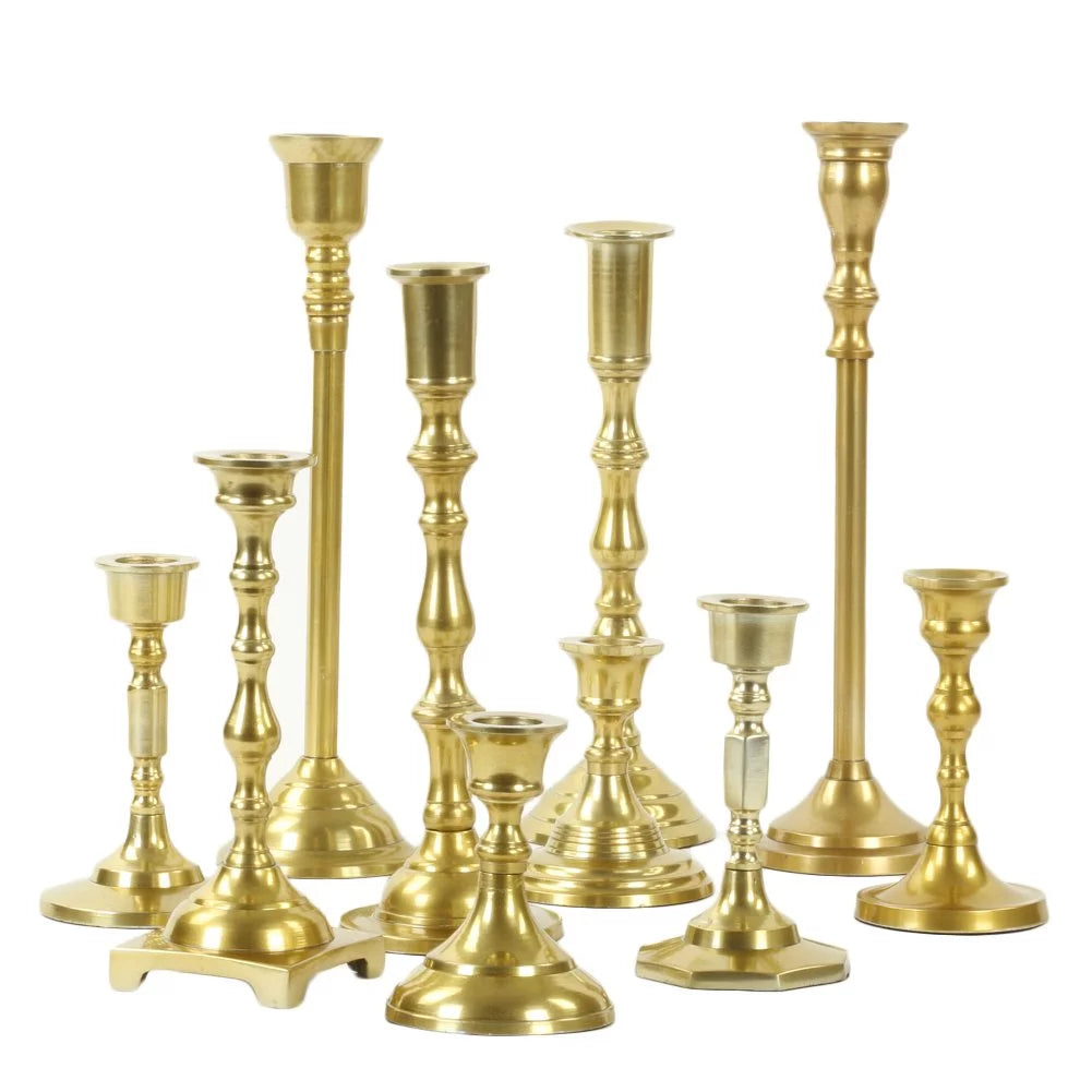 Gold Mixed Taper Holders Set of 10 W344798