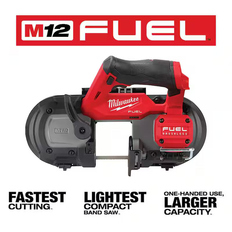 12-Volt Lithium-Ion Cordless Compact Band Saw, Oscillating Multi-Tool and 3 in. Cut Off Saw J561